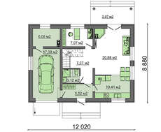 Симпатичный особняк мансардного типа