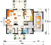Проект двухэтажного дома, выполненного в классическом стиле