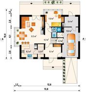 План двухэтажного особняка с красивыми эркерами