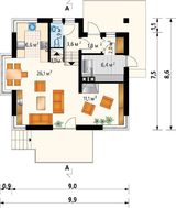 Двухэтажный симпатичный дом площадью 120м2