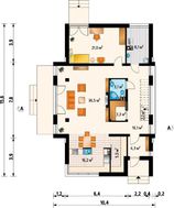 Интересный проект дома с просторными зонами для общего отдыха