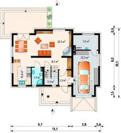 Проект мансардного коттеджа с широкими балконами