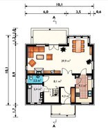 Современный проект коттеджа с тремя уютными спальнями