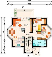 Проект уютного коттеджа с цокольным этажом