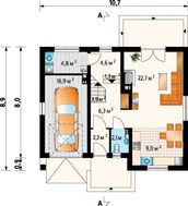 Привлекательный небольшой особняк жилой площадью 80 м2
