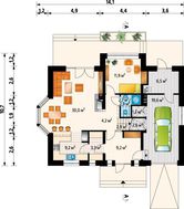 Проект красивого мансардного коттеджа 11 на 14