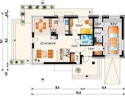 Классический проект коттеджа с элементами модерна