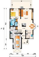 Оригинальный проект дома с гаражом для 1 машины