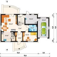 Дом с мансардой для узкого участка с габаритами 9 на 15