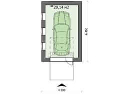Проект гаража с двускатной крышей