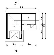 Проект гаража на 1 машину с пристроенной кладовкой