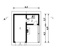 Проект гаража с камином на улице