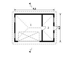 Гараж с широким въездом и хозяйственным помещением