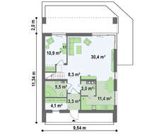 Проект практичного коттеджа с оригинальной мансардой и кирпичным фасадом