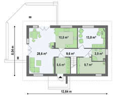 Проект мансардного дома с запоминающимся фасадом