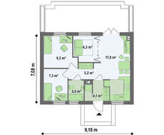 Экономичный дачный домик