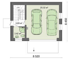 Архитектурный проект мансардного гаража