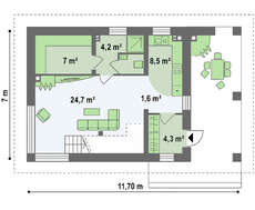Проект для строительства бани с комнатами отдыха