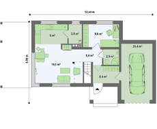 Проект двухэтажного дома с плоской крышей и просторной террасой