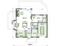 Проект традиционного дома с гаражом и прекрасной мансардой