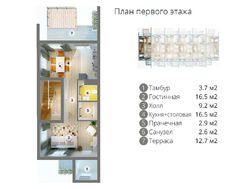 Проект двухэтажного таунхауса на 6 квартир