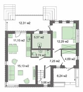 Стильный особняк в классическом стиле с двумя балконами
