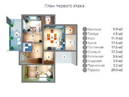 Современный дом на 2 этажа в серо-песочных тонах
