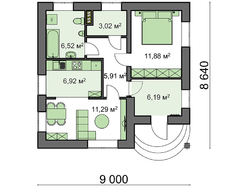 Проект небольшого загородного симпатичного дома
