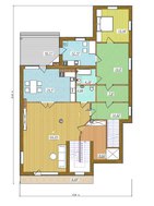 Проект для строительства классического двухэтажного особняка для наклонного участка