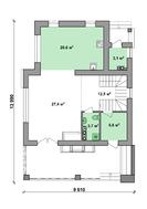 Архитектурный проект двухэтажного дома с плоской крышей