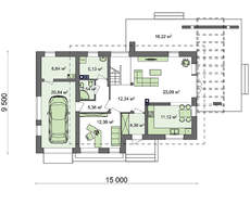 Проект современного хай тек двухэтажного дома простой конструкции