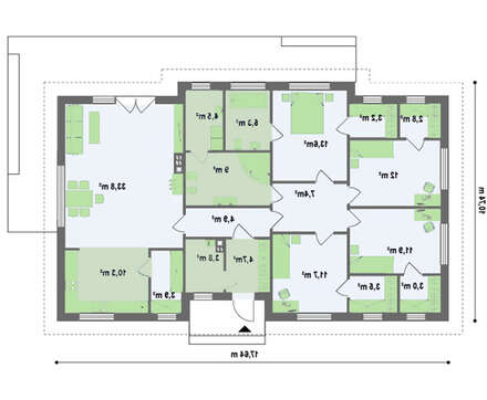 Классический одноэтажный дачный дом