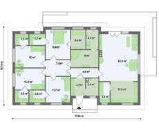 Классический одноэтажный дачный дом