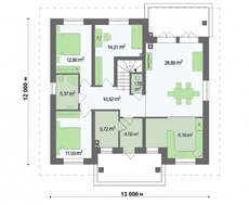 Симпатичный домик с мансардой