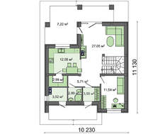 Стильный проект современного коттеджа с кирпичным фасадом