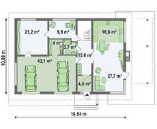 Стильный особнячок с просторной террасой над гаражом