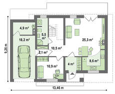 Небольшой компактный двухэтажный домик