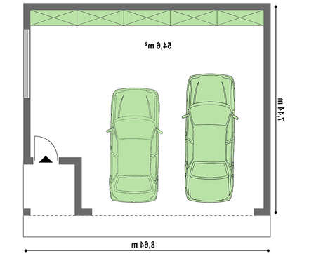 Минималистичный проект гаража на два авто