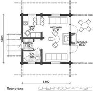 Небольшой аккуратный домик из бруса