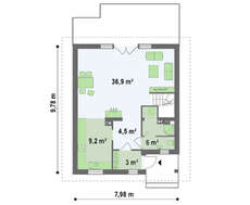 Проект дома балконом для узкого участка