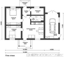 Красивое одноэтажное здание для небольшого участка