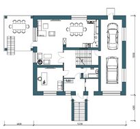 План великолепного двухэтажного дома с цокольным этажом