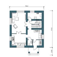 Блестящий коттедж на два этажа с небольшими балконами