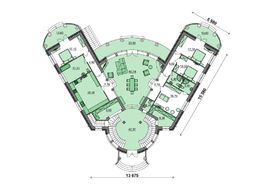 Большая фешенебельная резиденция V - образной формы
