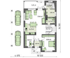 Проект мансардного дома общей площадью 225 кв.м