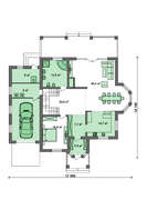 Готовый проект особняка с гаражом