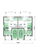 Архитектурный проект современного двухсемейного дома