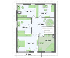 Проект двухэтажного дома с подвалом и спортзалом