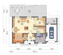 Изящный таунхаус с большим балконом