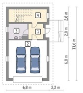 Современный гараж с автомастерской и жилым помещением